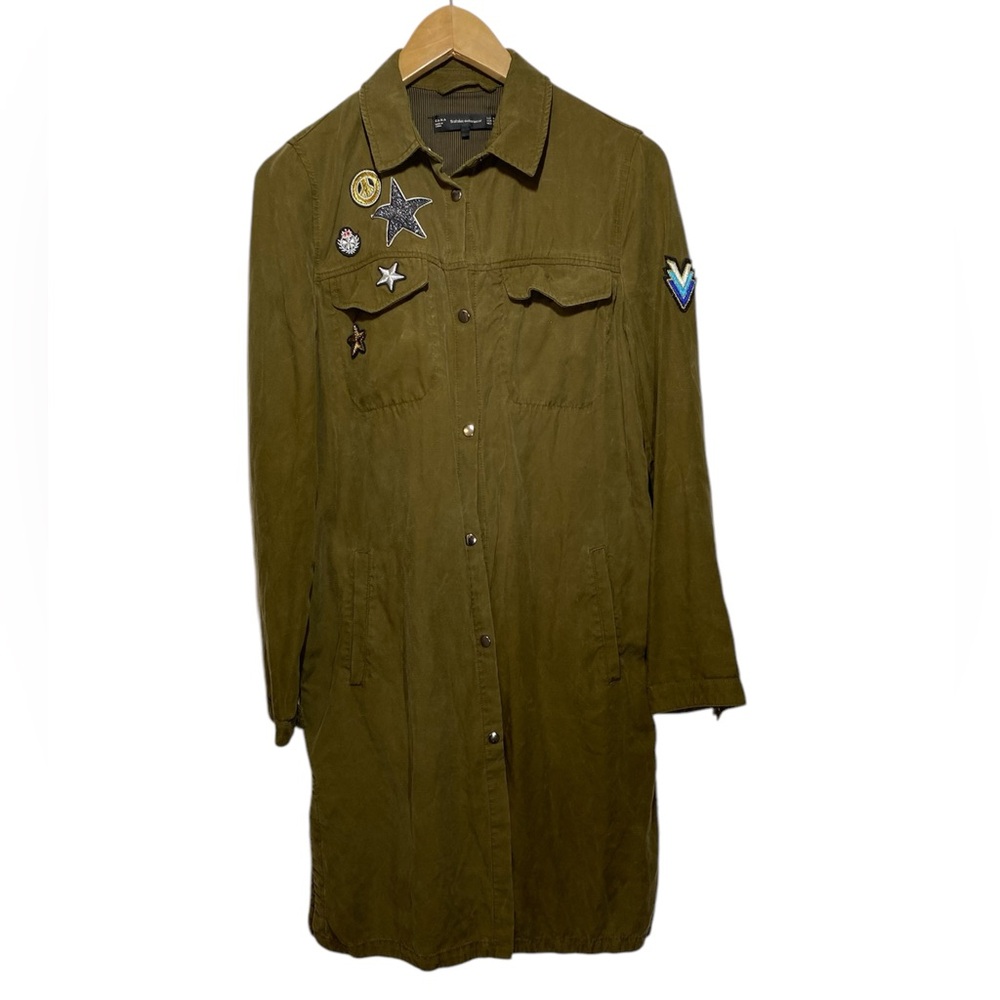ZARA MILITARY SHIRT DRESS/ JACKET GREEN SIZE S